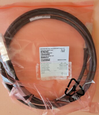 NEW HPE 834973-B25 /Mellanox 3 METERS EDR IB QSFP COPPER CABLE