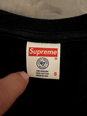 Supreme SS15 New York Yankees Box Logo Tee Navy Size Small