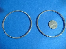 TWO EXTRA LARGE LUCKY LINE 3" SPLIT KEY RINGS  HIGH QUALITY RINGS