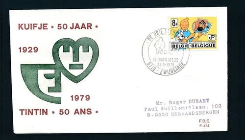 D481657 Belgium FDC Youth Phila Tintin 50th Anniversary P. 573 Hergé - Kuifje