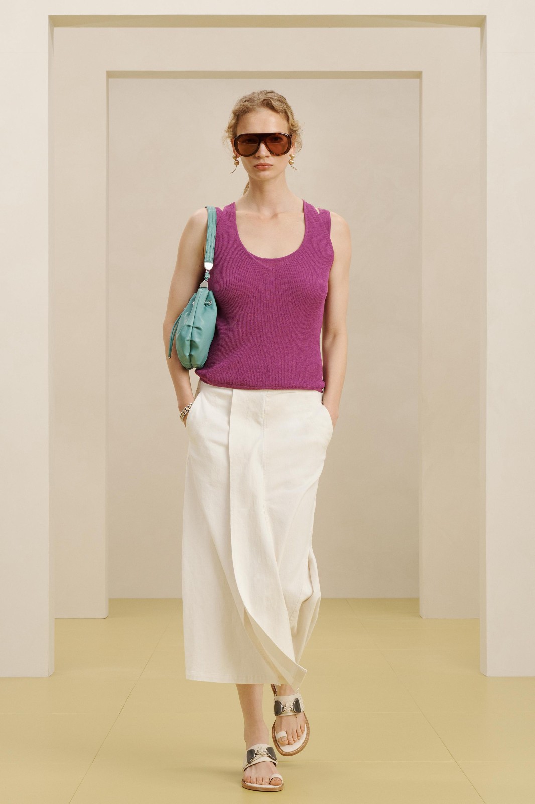 NWT ZARA  linen blend cargo skirt image 7