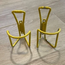 90's Yellow Specialized Water Bottle Cage Set Mountain Touring Road Bike CagesA1