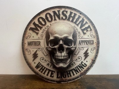 Holzschild MOONSHINE Whisky Werbeschild Vintage Retro 20cm Bar Deko Keller.