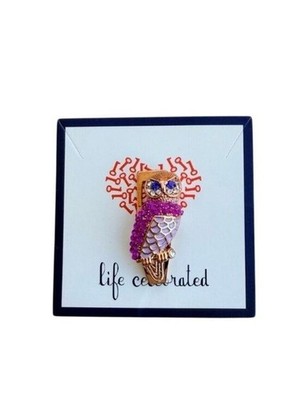 Keep Collective Pave Pink White Rose Gold Owl Charm Slider NIB Retired