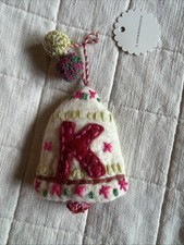 Anthropologie Snow Day Monogram Felt Wool Ornament Letter K