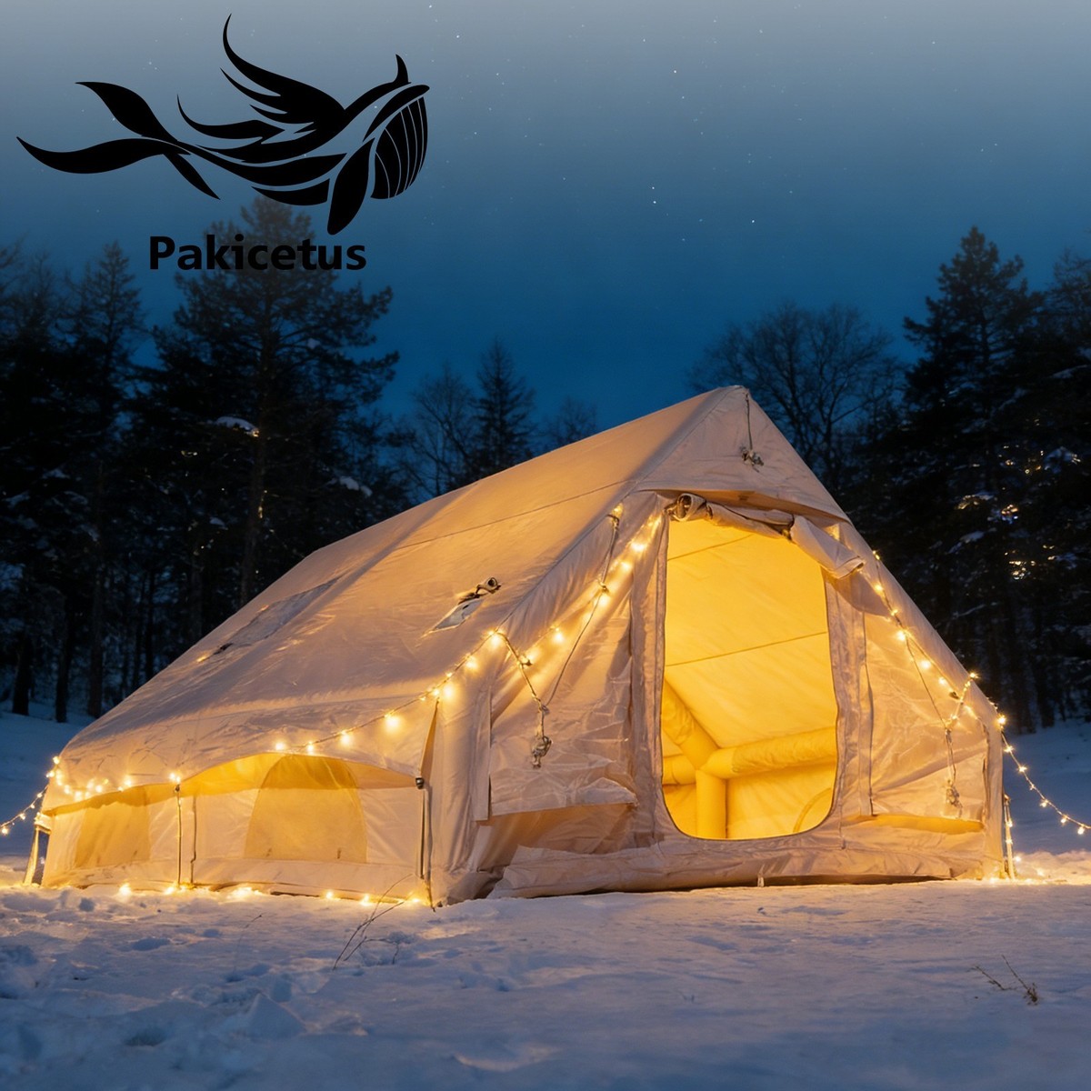 PAKICETUS Large Inflatable Camping Tent for 4-6 Person Families