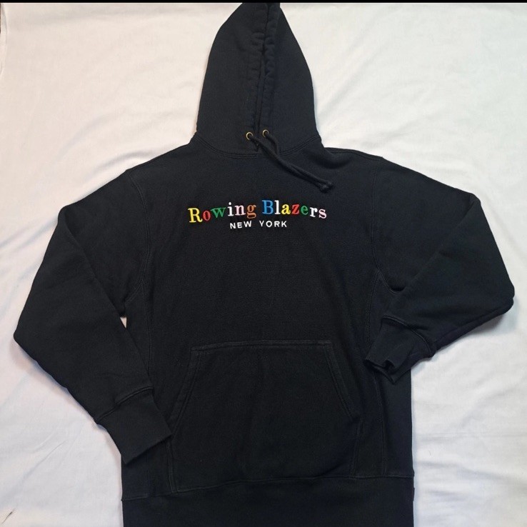 FILA Rowing Blazers New York Felpa con Cappuccio Uomo Taglia Med Nero