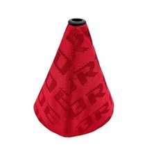 Car Shift Knob Dust Cover, Shift Boot Cover, Hyper Fabric Manual/Automatic Red