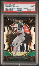 2022 PANINI SELECT DIE-CUT BLACK/GREEN PRIZM #88 GARRETT WILSON ROOKIE RC PSA 9
