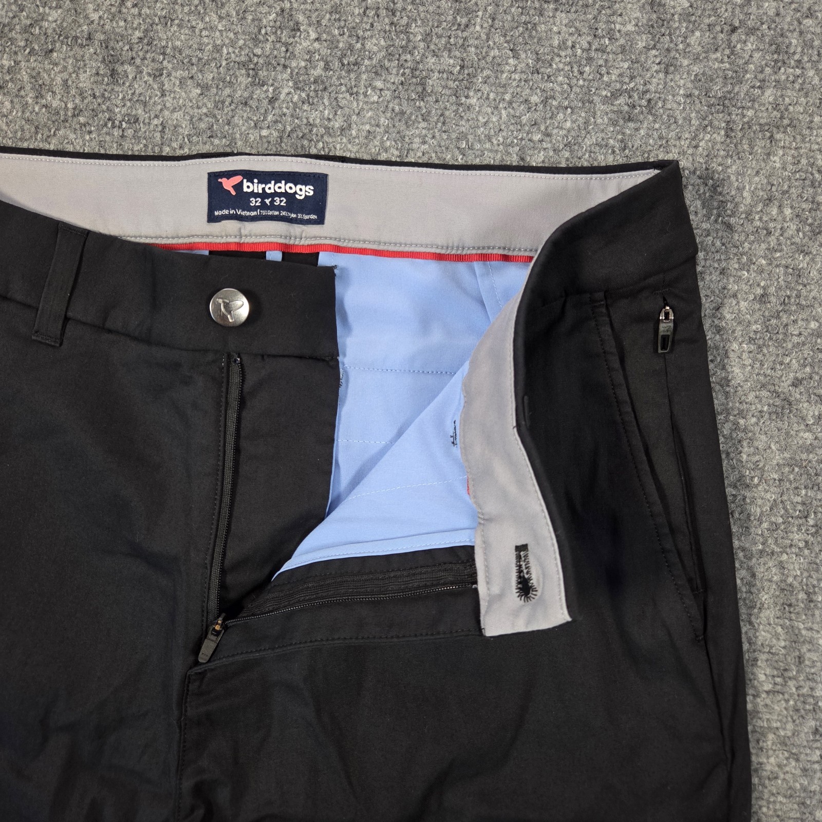 Birddogs Mens Pants 32x30 Black Stretch Chino Performance Boomstick Casual