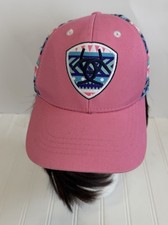 Ariat Youth Pink Aztec Print Baseball Cap Girl's One Size Fits Most Striped Logo