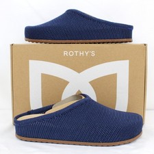 Rothy's The Hemp Casual Clogs In Blue Raffia-Knit - Women's Size 10 199-018 