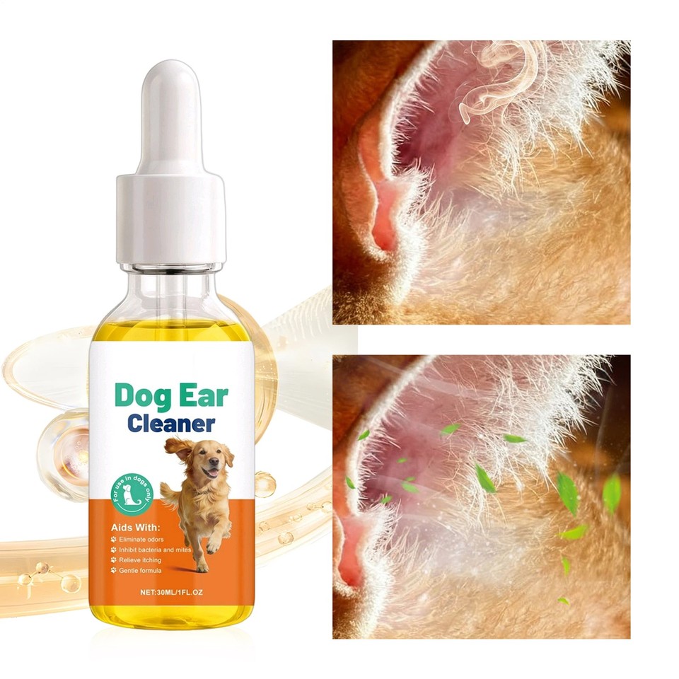 Picture of Ear Clear, Natural Dog Ear Cleaner Infection Treatment 1 oz Bottle with ...