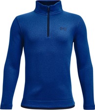Image of Under Armour SweaterFleece Junior Training Top Blue Long Sleeve Half Zip Kids