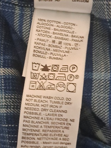 CAMICIA CASUAL LEVI'S UOMO NUOVA VESTIBILITÀ STANDARD STILE WESTERN TAGLIA L - Foto 18 di 22