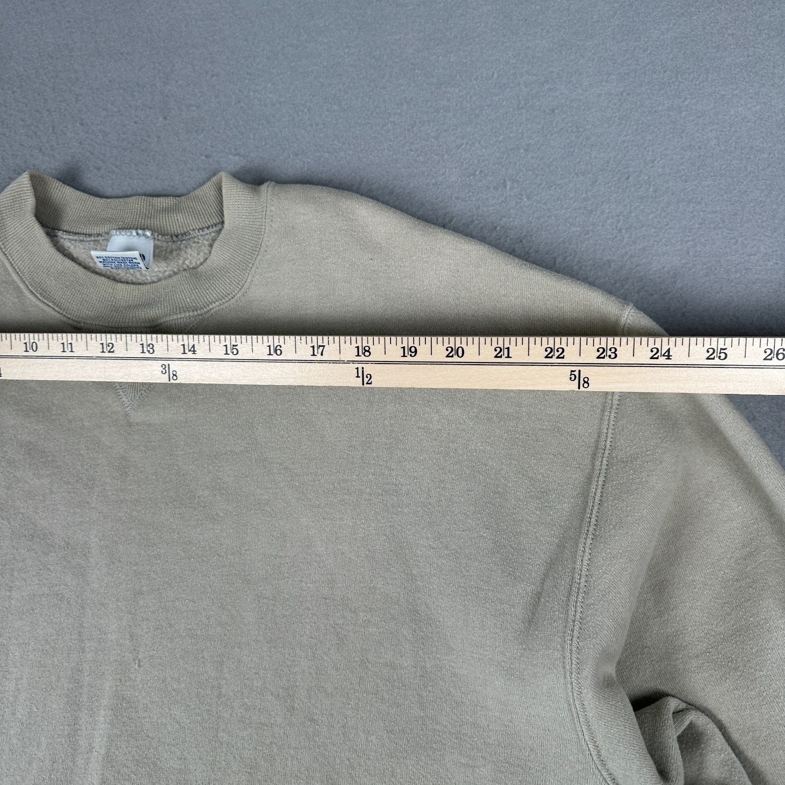 Vintage Russell Athletic Sweatshirt Mens XL Oatmeal V Stitch Made In USA Boxy