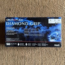 MicroFlex Diamond Grip Latex Examination Gloves Size Extra Small 100 Gloves Box