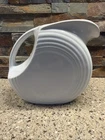 Vintage Fiesta White Disk Homer Laughlin 7” Pottery Pitcher