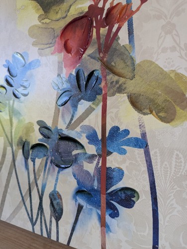 PAIR OF CANVAS WALL ART PICTURES OF FLOWERS - Picture 11 of 21