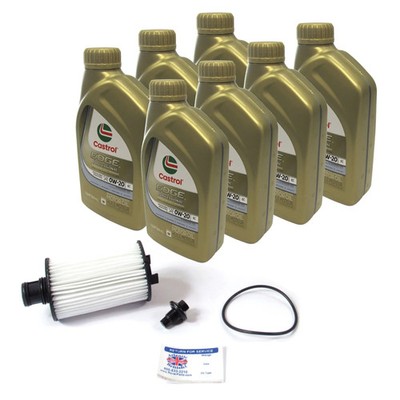 Jaguar Oil Change Kit With Filter, Castrol Edge 0W-20 Oil & Reminder Sticker
