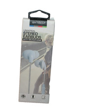 NEW BYTECH Universal Stereo Earbuds With Microphone White 3.5mm Stereo Plug