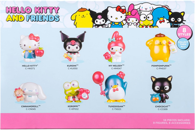 Hello Kitty® and Friends Rainbow Vibes Party, 2” Figure 8-Pack