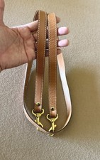 EXCELLENT CONDITION-Tan Replacement Strap GoldTone Hardware Vegan Leather
