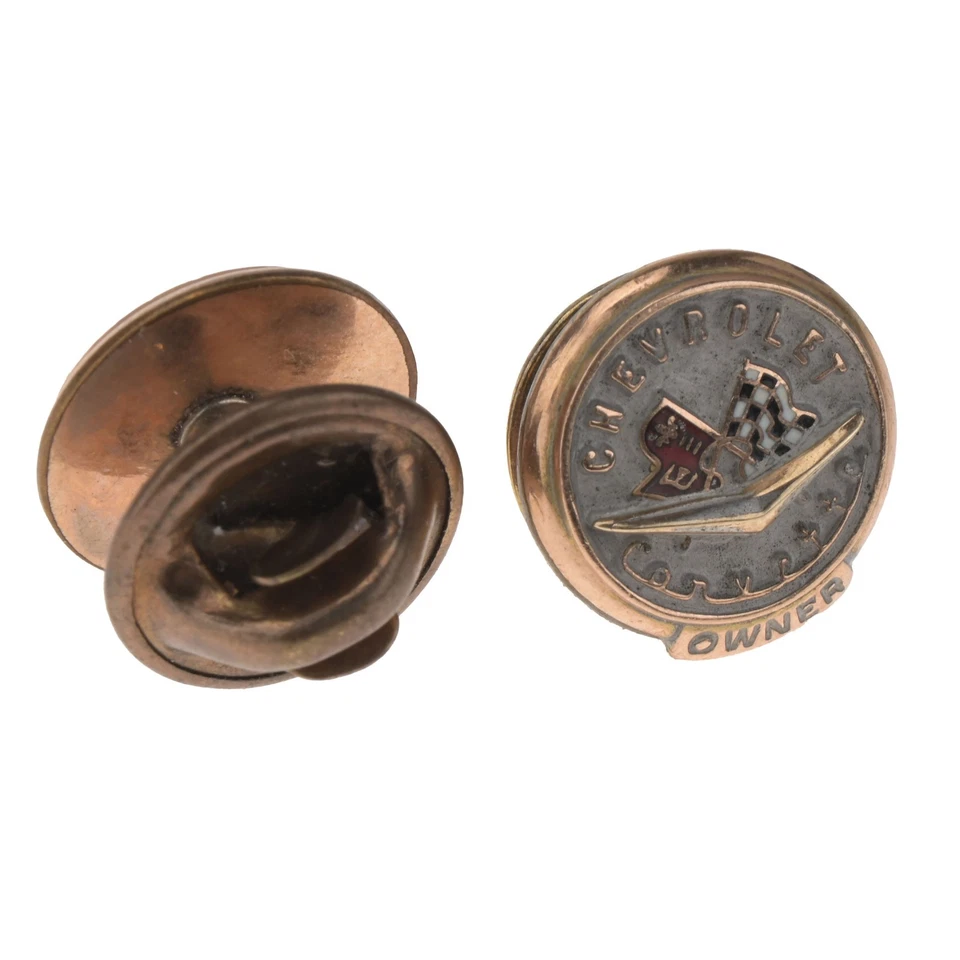 Pin dorado vintage del dueño de Chevrolet Corvette de Balfour - GM original de los años 50-60 Foto 4 de 4
