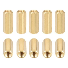 25Pack M4x16mm(DxL) Hex Standoff Spacer Nuts Female Brass Coupling Screws