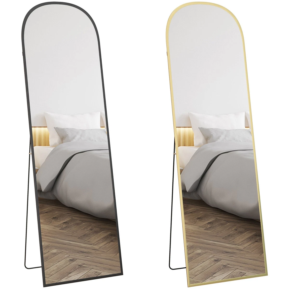 Specchio da Parete Ad Arco Tradizionale, con Cornice in Legno Nero, Specchio Barocco Decorativo, Specchio da Bagno Intagliato Vintage (Size : 60x80cm/24x32in