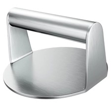 Burger Press Round Stainless Steel Burger Smasher Heavy Duty BBQ Patty Maker UK*