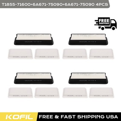 4PACK NEW Cabin Air Filter Kit for Replaces 6A671-75090 014520-0804 T1855-71600