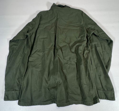 Vintage Military Utility Fatigue Shirt Coat OG 507 107 Olive Drab 15,5 x 35 - Bild 2 von 4
