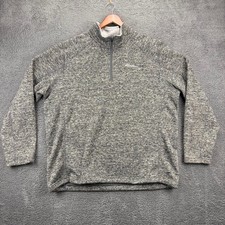 Eddie Bauer Mens 1/4 Zip Pullover XXL Gray Heather Long Sleeve Sweater