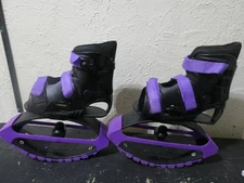 Madd Gear Boosters Bouncing Boots Ages 5+ 88 Lbs Weight Limit Black Purple Jump