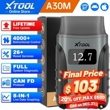 XTOOL A30M V2.0 Bluetooth All System Diagnostic Bidirectional Scanner 26+Service