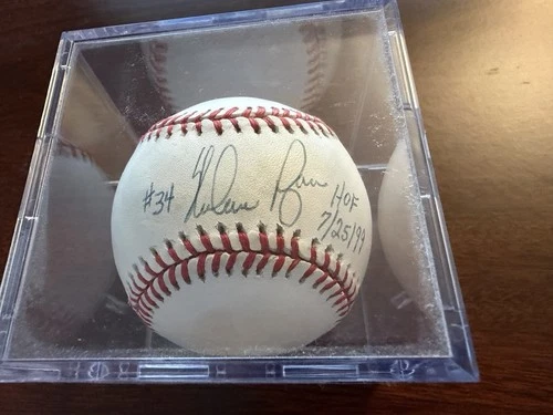 Nolan Ryan Autographed Baseball American League HOF 7/25/99  Authenticated