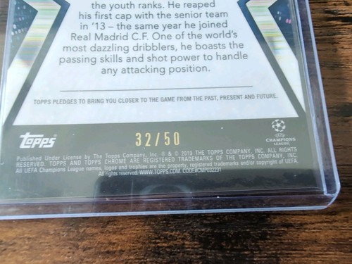2018-19 Topps Chrome UCL - Future Stars Isco #FS-I Gold Refractor /50 - Picture 3 of 3