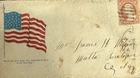 1861 Civil War Letter/Cover Flag Albany Volunteers Fighting Soldiers Food Camp