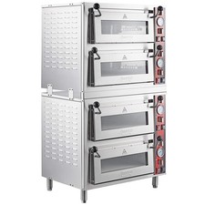 Quadruple Deck Pizza/Bakery Oven with Four Independent Chambers; (2) 3200W, 240V