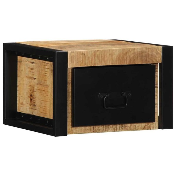 Nachttische2Er Set 40X35X25 Cm Raues Mango-Massivholz-image
