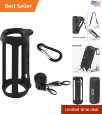 Sleek Black Silicone Case for FLIP 5 Speaker - Easy Installation and Portable