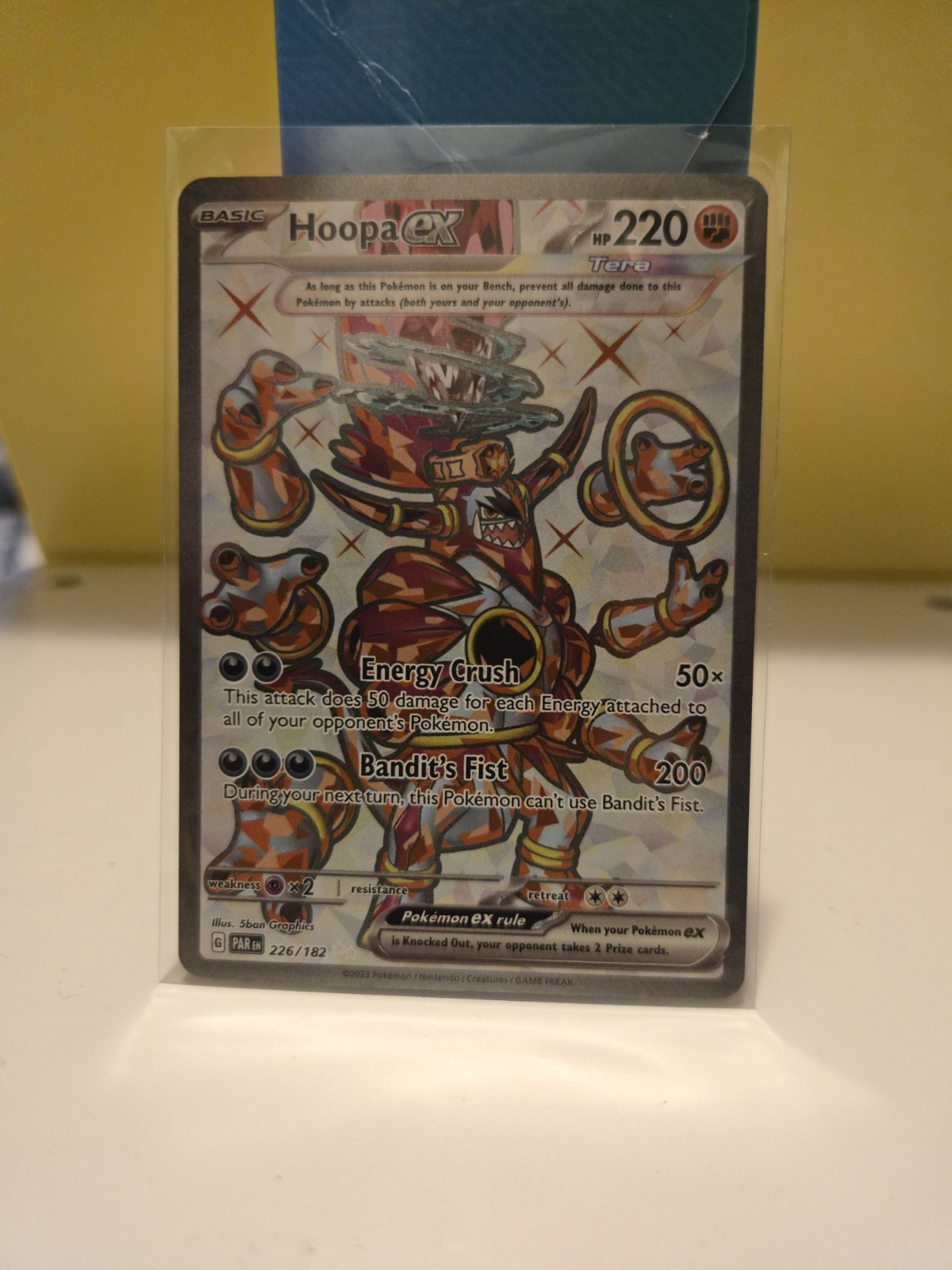 Pokémon TCG Hoopa EX 226/182 Sv04: Paradox Rift Ultra Rare NM