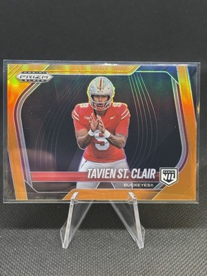 2025 PANINI PRIZM BLACK FOOTBALL TAVIEN ST. CLAIR Orange /49 BUCKEYES #193