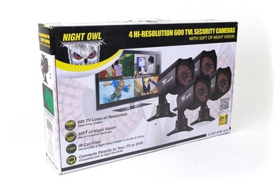 Night Owl 4-Hi Resolution 600 TVL Security Cameras (CAM-4PK-624)