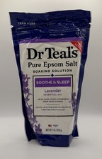 Dr Teal's Pure Epsom Salt Soaking Solution Soothe Sleep w/Lavender 1 lb.