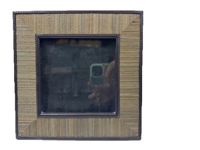 Picture Frame Square Vintage 5 X 5 Brown Woven Texture Rattan-Like *Multiples*