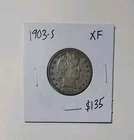 1903 S Barber Quarter 25C 90% Silver