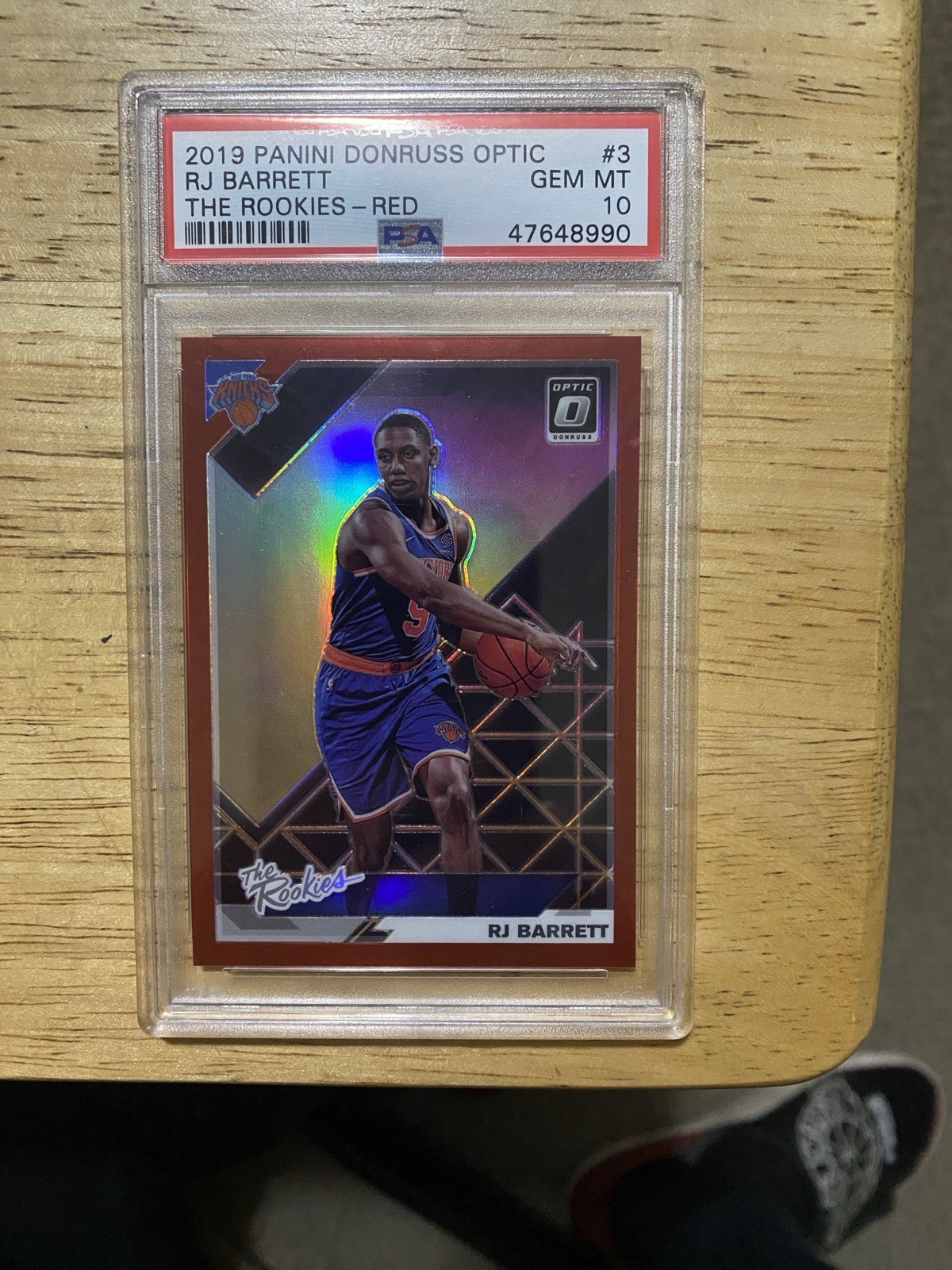 2019-20 Donruss Optic RJ Barrett The Rookies Red Holo /99 #3 PSA 10 RC