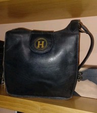HERMES PARIS BORSA VINTAGE VITELLO NERO 1950 MODELLO ORIGINALE
